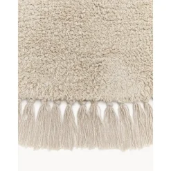 Tappeto Rotondo In Cotone Tessuto A Mano Con Frange Daya