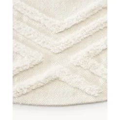 Tappeto Rotondo In Cotone Con Struttura In Rilievo Ziggy