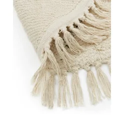 Tappeto Rotondo In Cotone Taftato A Mano Con Motivo Rombi Bina