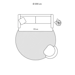 Tappeto Rotondo In Cotone Fatto A Mano Con Frange Daya