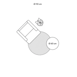 Tappeto Rotondo In Cotone Taftato A Mano Con Motivo Rombi Bina