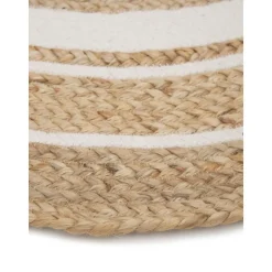 Tappeto Rotondo In Juta Fatto A Mano Clover