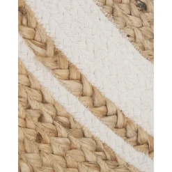 Tappeto Rotondo In Juta Fatto A Mano Clover