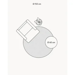 Tappeto Rotondo In Lana A Pelo Corto Fatto A Mano Jadie