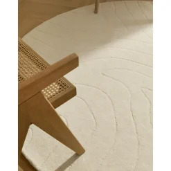 Tappeto Rotondo In Lana Fatto A Mano Aaron