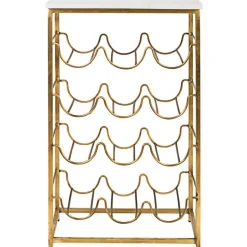 Tavolino Con Piano In Marmo E Portabottiglie Marmol