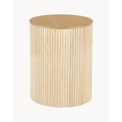 Tavolino Contenitore Rotondo In Legno Nele