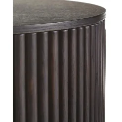 Tavolino Contenitore Rotondo In Legno Nele