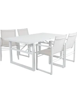 Tavolino Da Giardino Bianco Vevi, 160 X 90 Cm