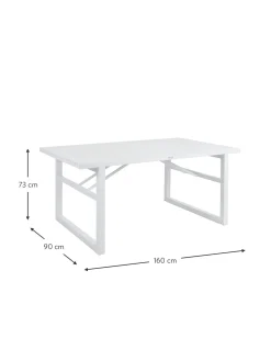 Tavolino Da Giardino Bianco Vevi, 160 X 90 Cm