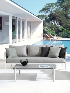 Tavolino Da Giardino Con Piano In Vetro Florencia