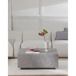 Tavolino Da Salotto Effetto Cemento Lesley