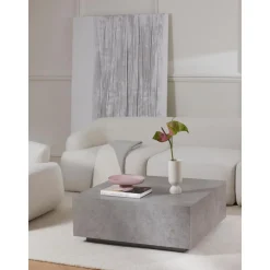 Tavolino Da Salotto Effetto Cemento Lesley