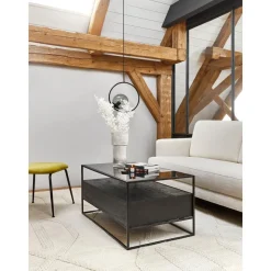 Tavolino Da Salotto In Legno Con Cassetti Theodor