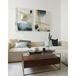 Tavolino Da Salotto In Legno Con Cassetti Theodor