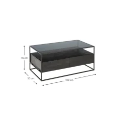 Tavolino Da Salotto In Legno Con Cassetti Theodor