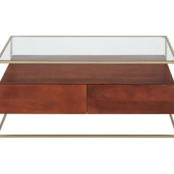 Tavolino Da Salotto In Legno Con Cassetti Theodor