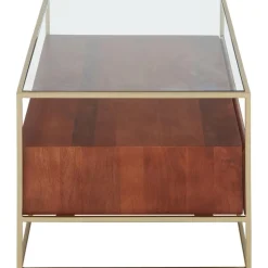 Tavolino Da Salotto In Legno Con Cassetti Theodor