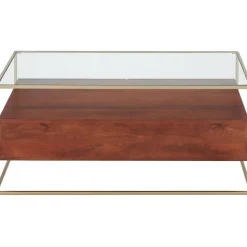 Tavolino Da Salotto In Legno Con Cassetti Theodor