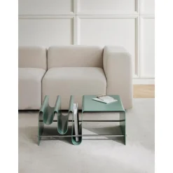 Tavolino Da Salotto In Metallo Con Portariviste Julia
