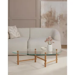 Tavolino Da Salotto In Vetro Dalla Forma Organica Pond