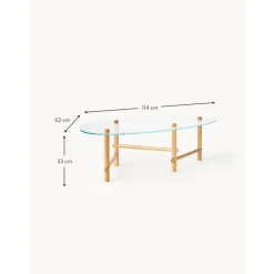 Tavolino Da Salotto In Vetro Dalla Forma Organica Pond