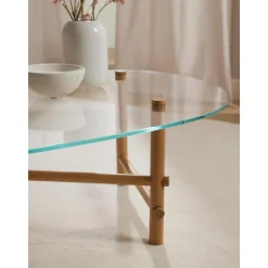 Tavolino Da Salotto In Vetro Dalla Forma Organica Pond