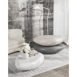 Tavolino Da Salotto Ovale A Forma Di Pietra Pietra