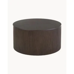 Tavolino Da Salotto Rotondo In Legno Con Vano Contenitore Nele