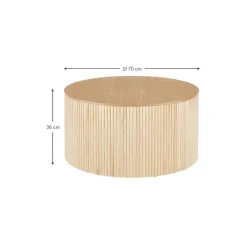 Tavolino Da Salotto Rotondo Con Contenitore Nele