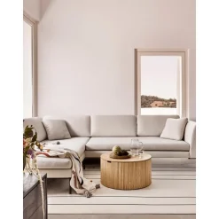 Tavolino Da Salotto Rotondo Con Contenitore Nele