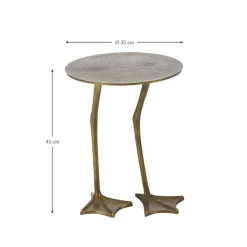 Tavolino Decorativo In Metallo Duck