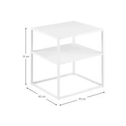 Tavolino In Metallo Con Ripiano Neptun