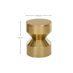 Tavolino In Metallo Dorato Juliana