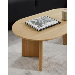 Tavolino Ovale In Legno Toni