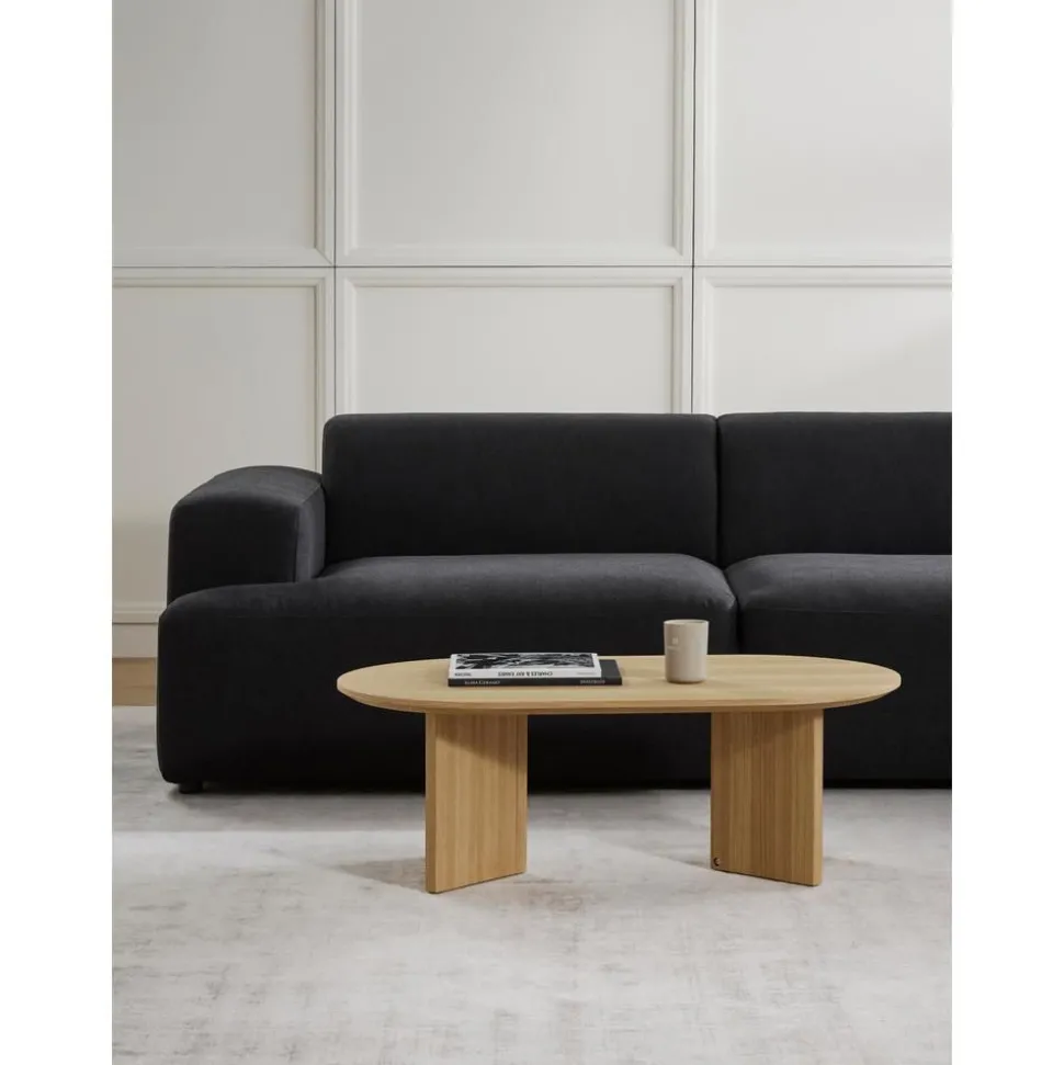 Tavolino Ovale In Legno Toni