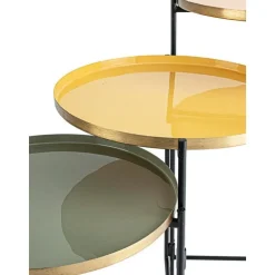 Tavolino Pieghevole Con 3 Piani Amrita