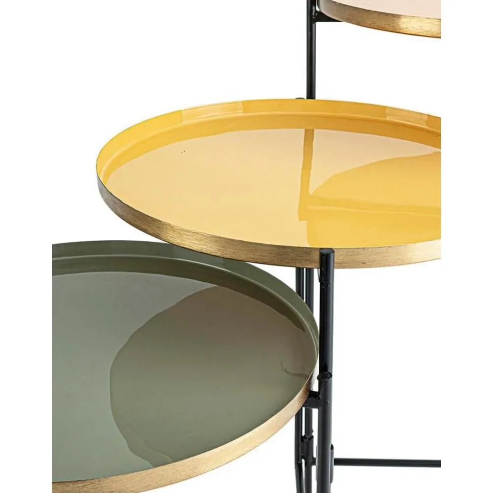 Tavolino Pieghevole Con 3 Piani Amrita