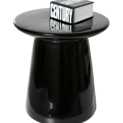 Tavolino Rotondo Con Finitura Lucida Earthenware