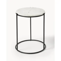 Tavolino Rotondo Con Piano In Marmo Ella