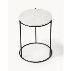 Tavolino Rotondo Con Piano In Marmo Ella