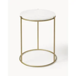 Tavolino Rotondo Con Piano In Marmo Ella