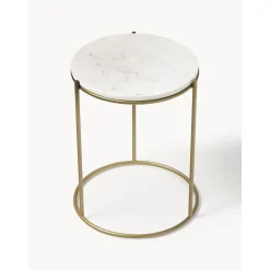 Tavolino Rotondo Con Piano In Marmo Ella