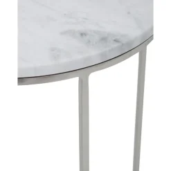 Tavolino Rotondo Con Piano In Marmo Alys