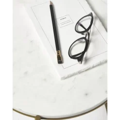 Tavolino Rotondo Con Piano In Marmo Ella