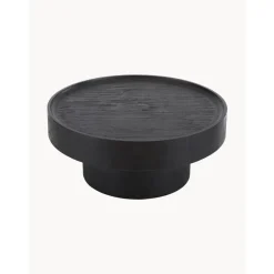 Tavolino Rotondo Da Salotto In Legno Di Mango Benno