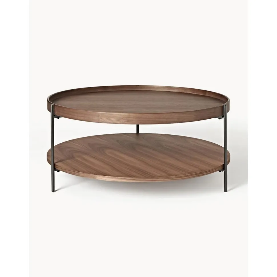 Tavolino Rotondo Da Salotto In Legno Renee