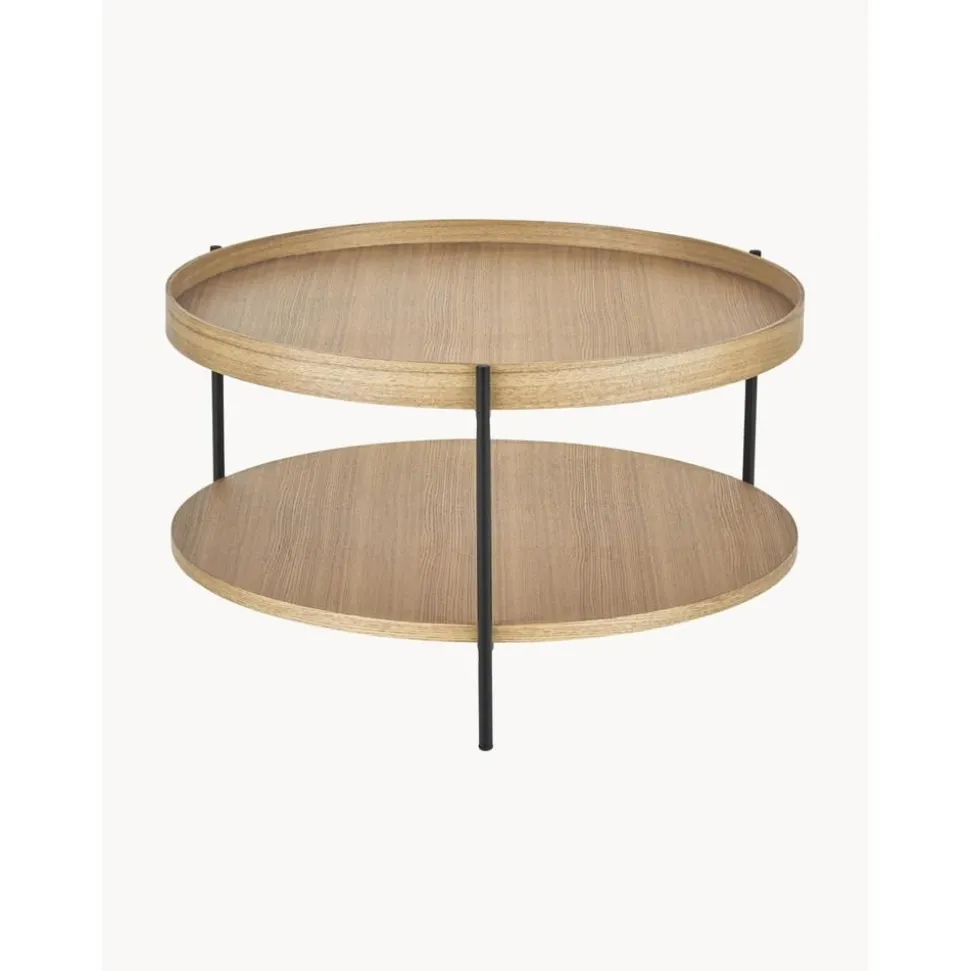 Tavolino Rotondo Da Salotto In Legno Renee