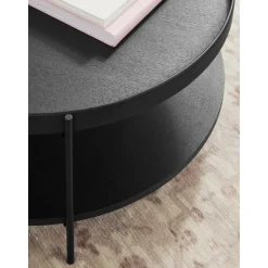 Tavolino Rotondo Da Salotto In Legno Renee