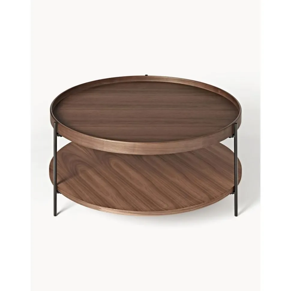 Tavolino Rotondo Da Salotto In Legno Renee